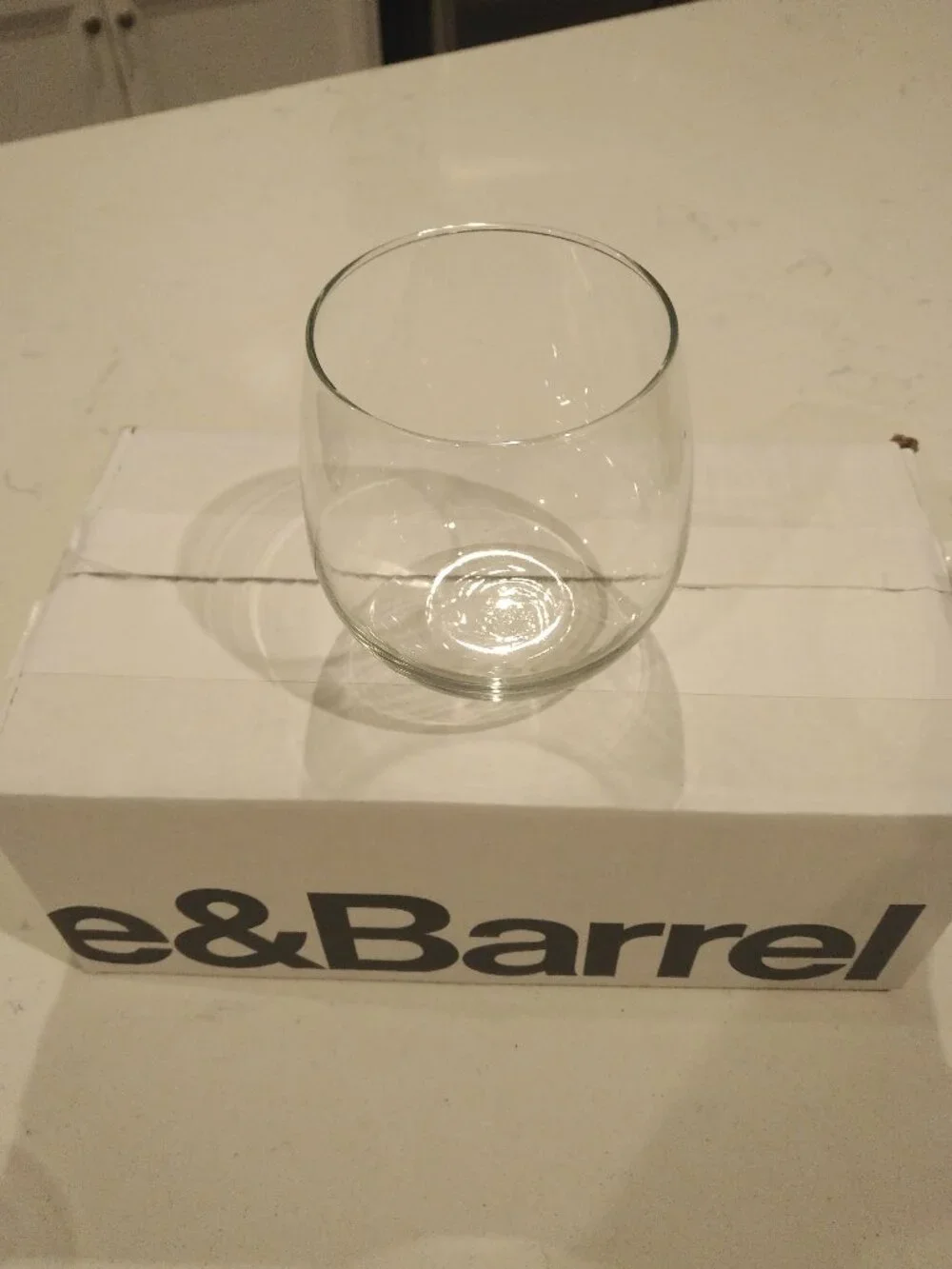 Crate & Barrel Stemless Wine Glasses - Never Used - Set Of Four